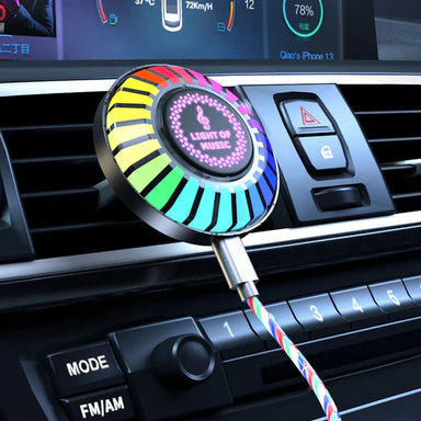 Luz LED para automóvel com ritmo musical e logótipo (com difusor de aroma)
