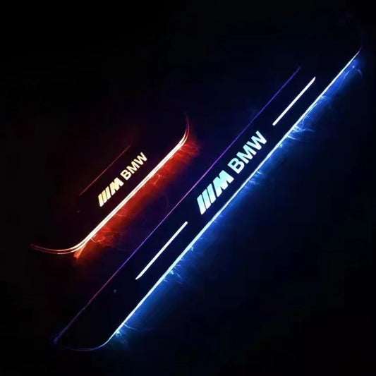 Zestaw 2 nakładek LED na progi drzwi samochodu